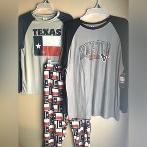 Houston Texans Pajama Pants 3 pc Set - Size XX-LARGE. NWT